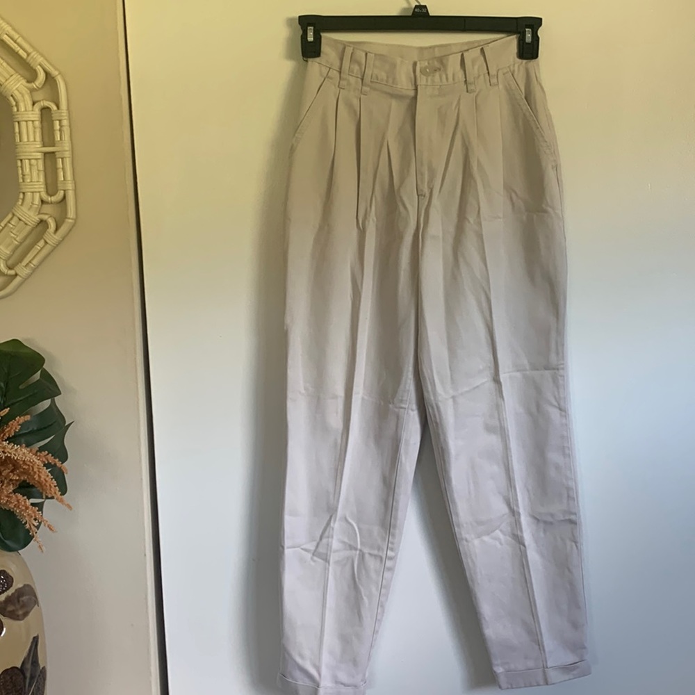 Vintage Chic Khaki Trousers